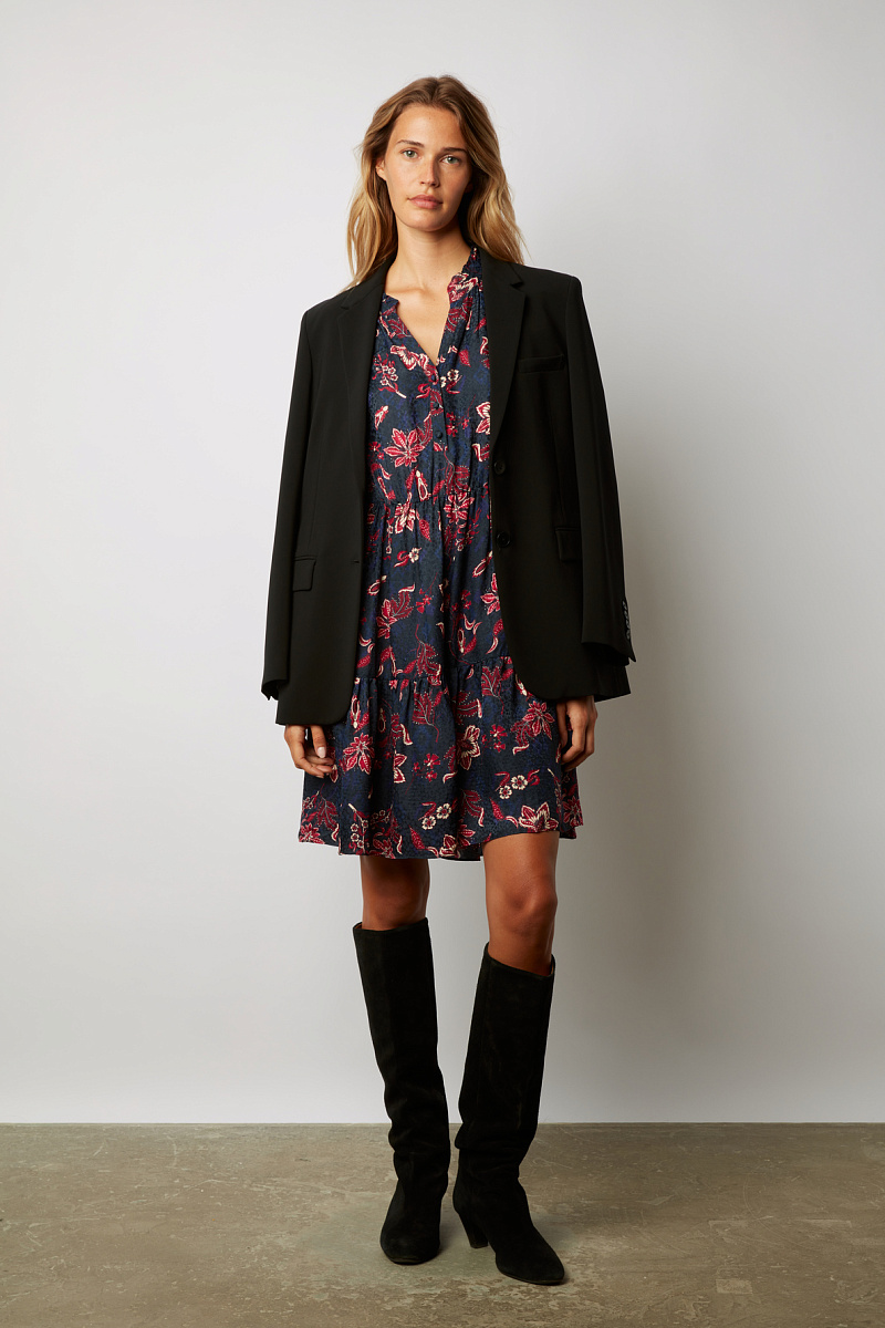 JOSEFINA - Мини-платье из смесового шелка с цветочным принтом