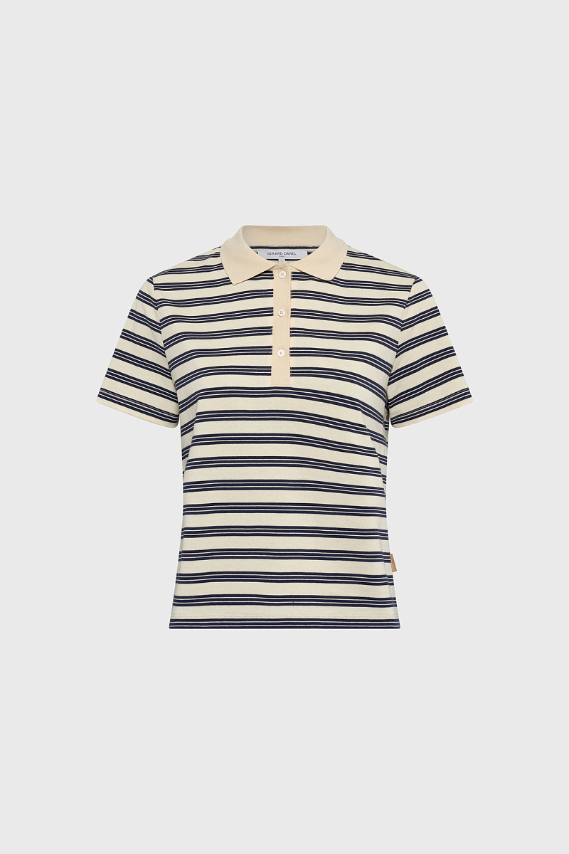 MARCIE - Рубашка-поло из хлопка в полоску