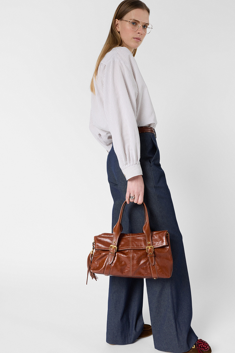 AMORA - Брюки расклешенного кроя со стрелками