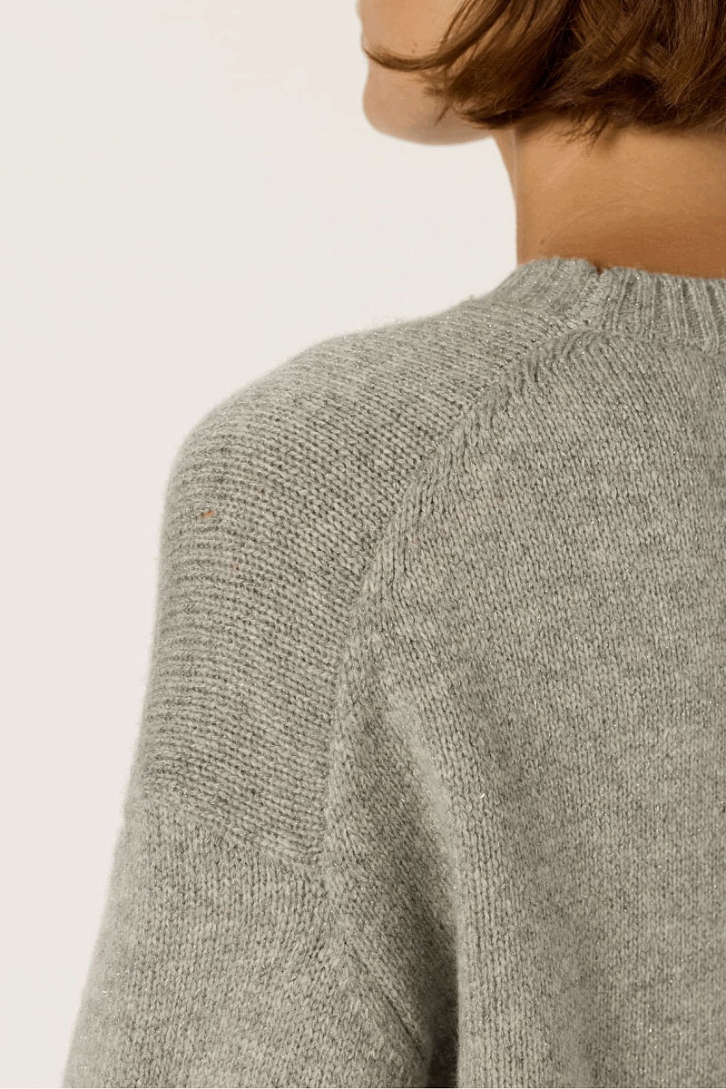 ELYNE - Свободный джемпер из шерсти и люрекса