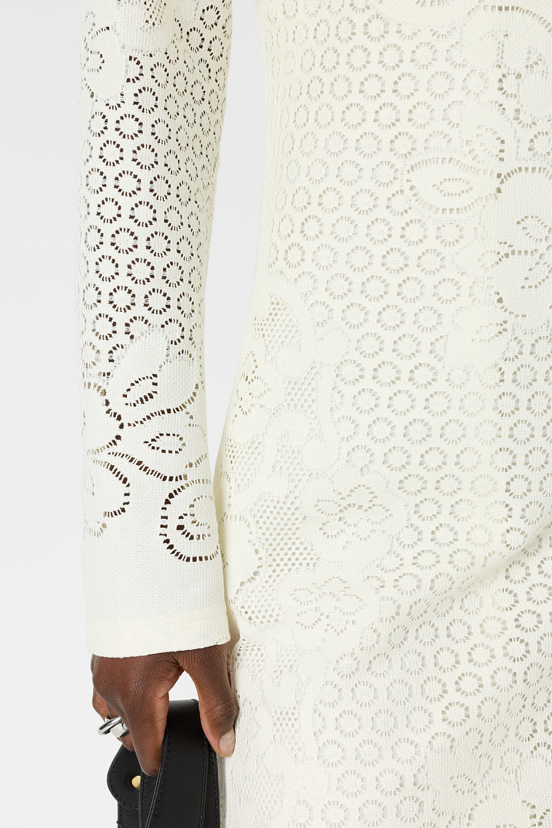 RIYANE - Белое кружевное платье в длине макси