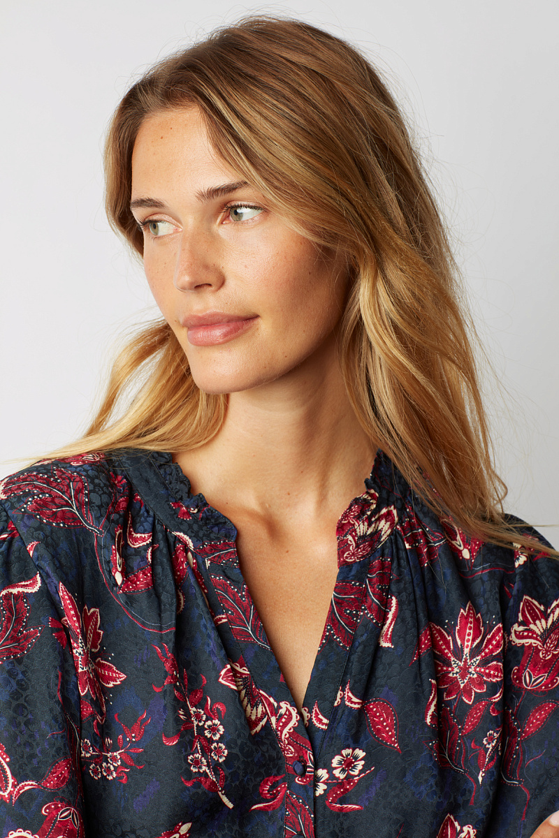 JOSEFINA - Мини-платье из смесового шелка с цветочным принтом