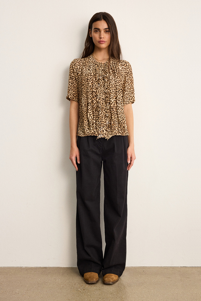 CATIA - Рубашка с леопардовым принтом и оборками