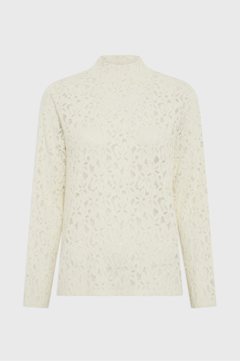 HARMONIE - Тонкая кружевная водолазка с высоким воротником