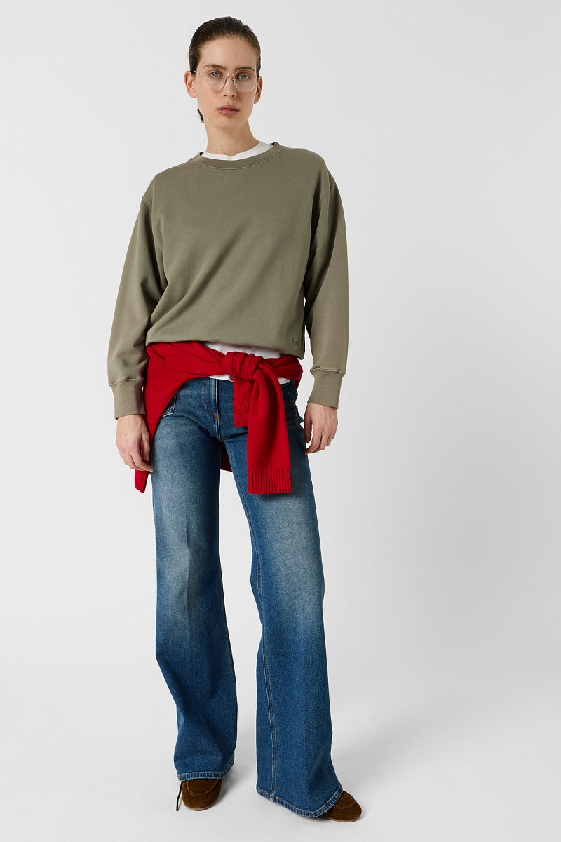 MISHA - Толстовка из хлопка в цвете хаки