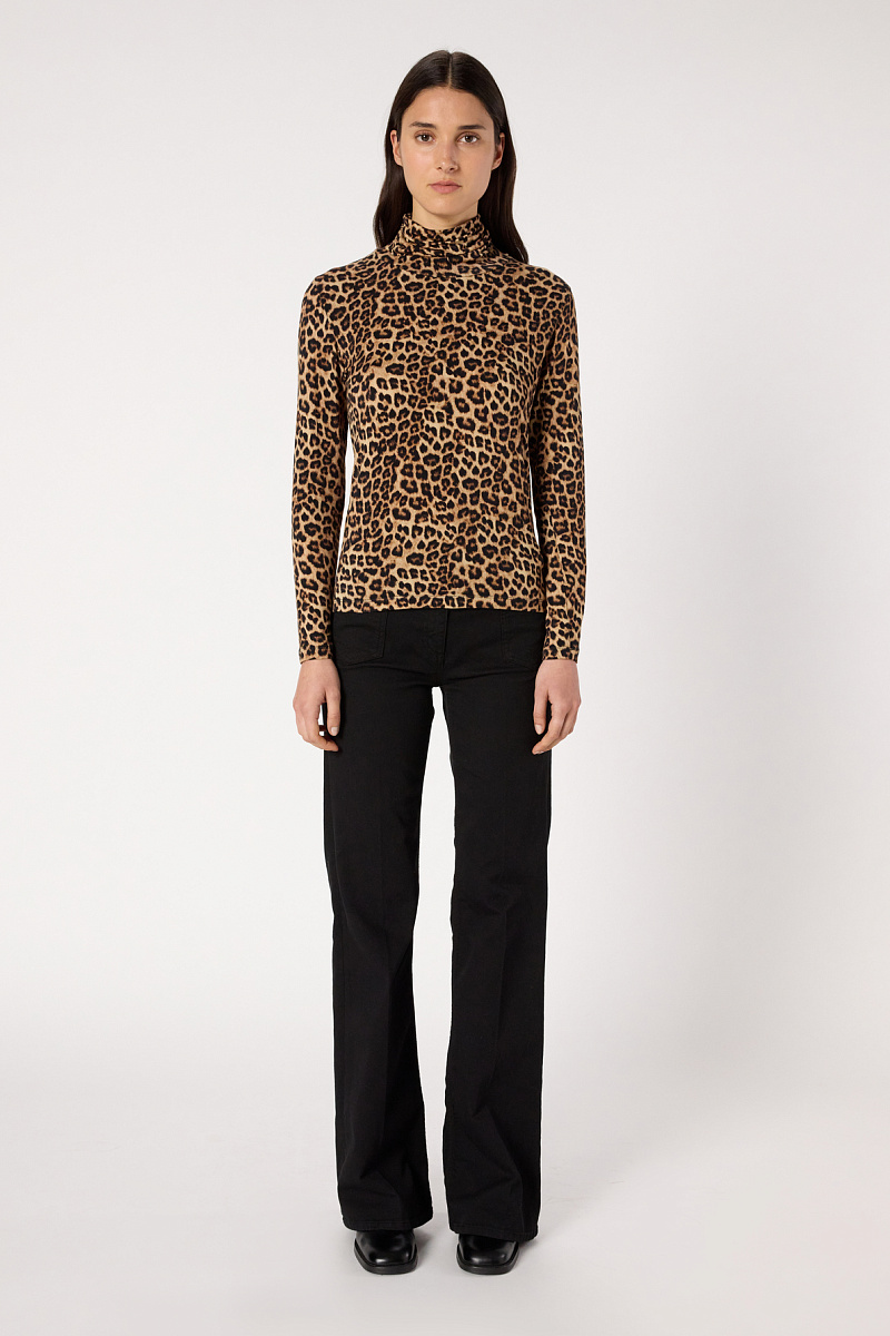 HELENE - Водолазка с леопардовым принтом