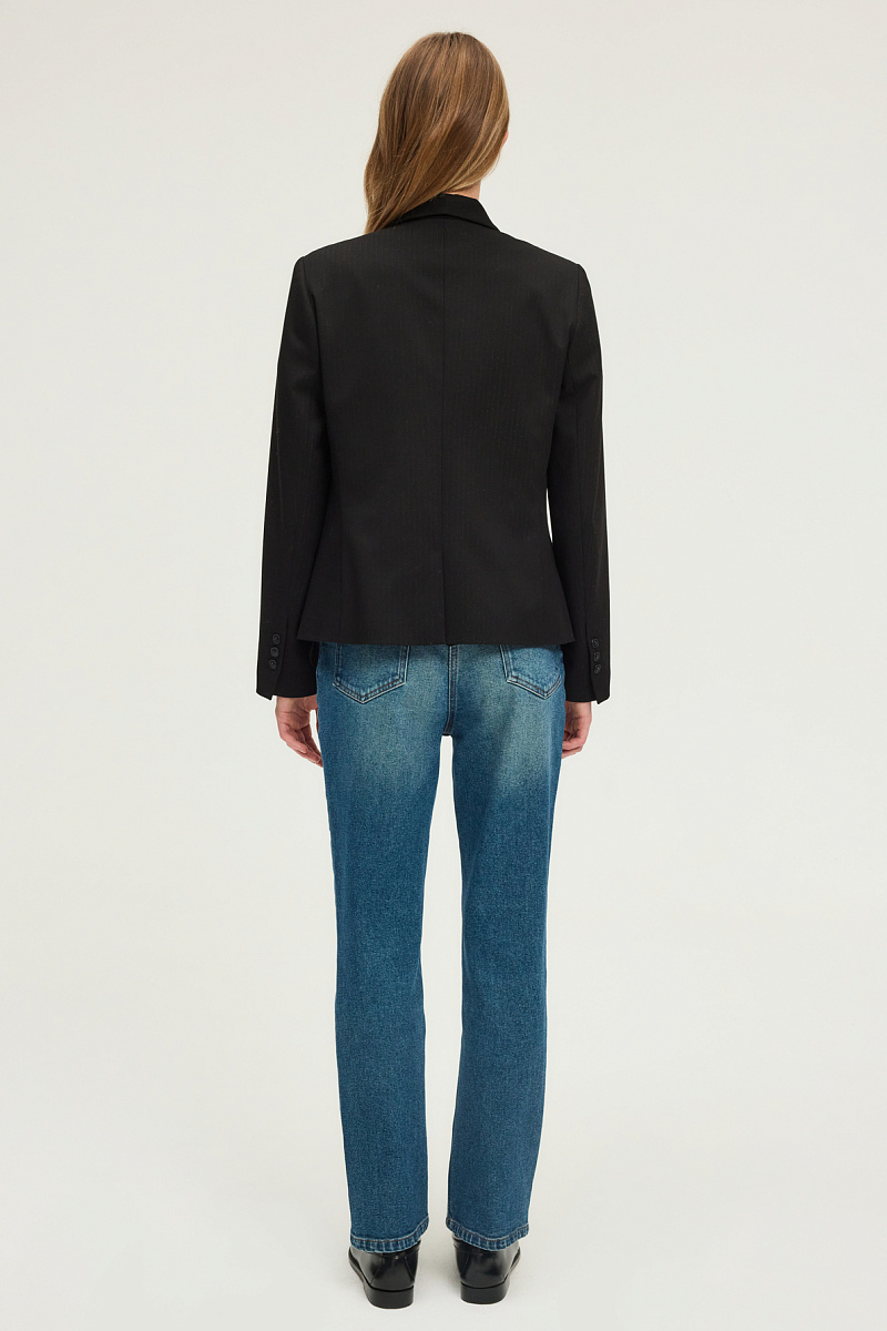 NAJIA - Костюмный жакет в тонкую полоску с люрексом