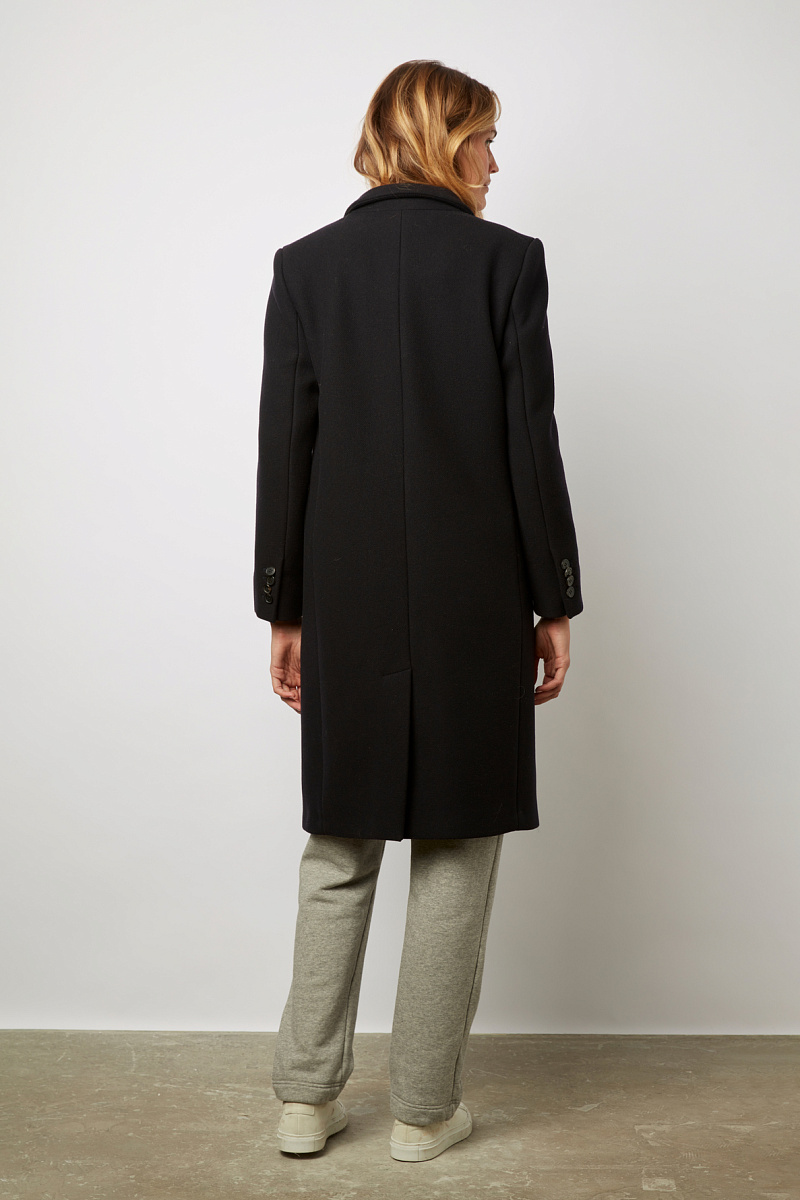 SAM - Пальто прямого кроя средней длины из натуральной шерсти