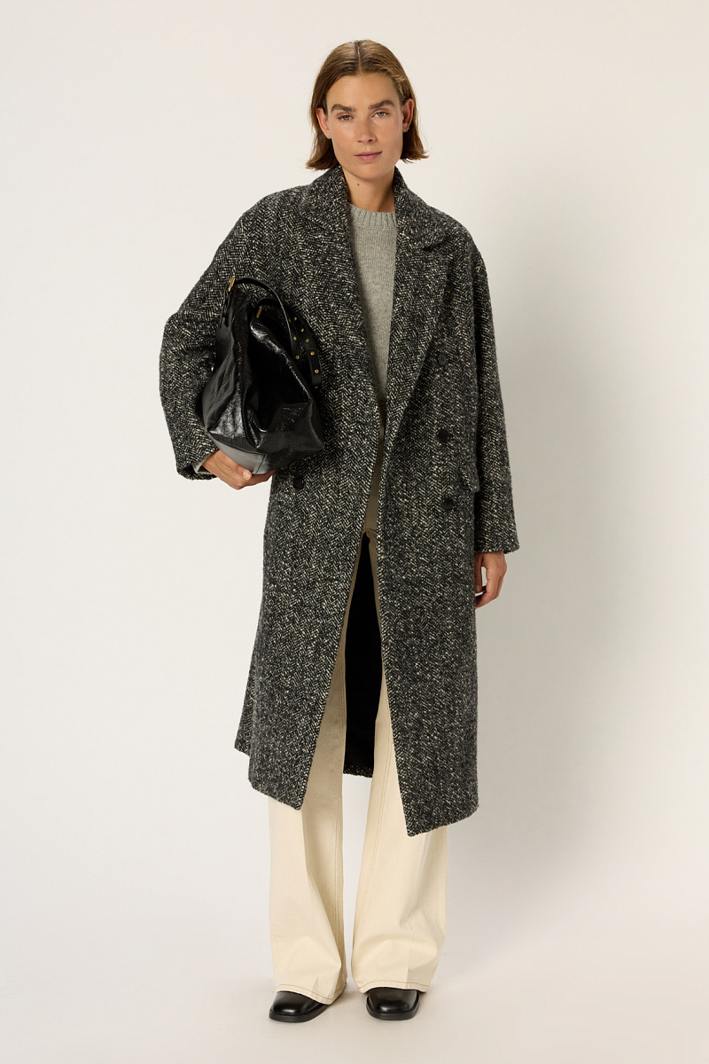 MOLY - Двубортное классическое пальто с шерстью