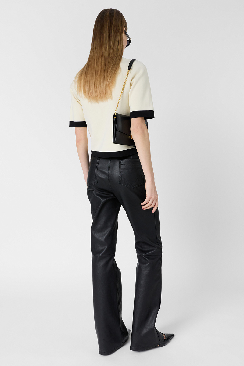 LAILA - Черно-белый вязаный кардиган в ретростиле