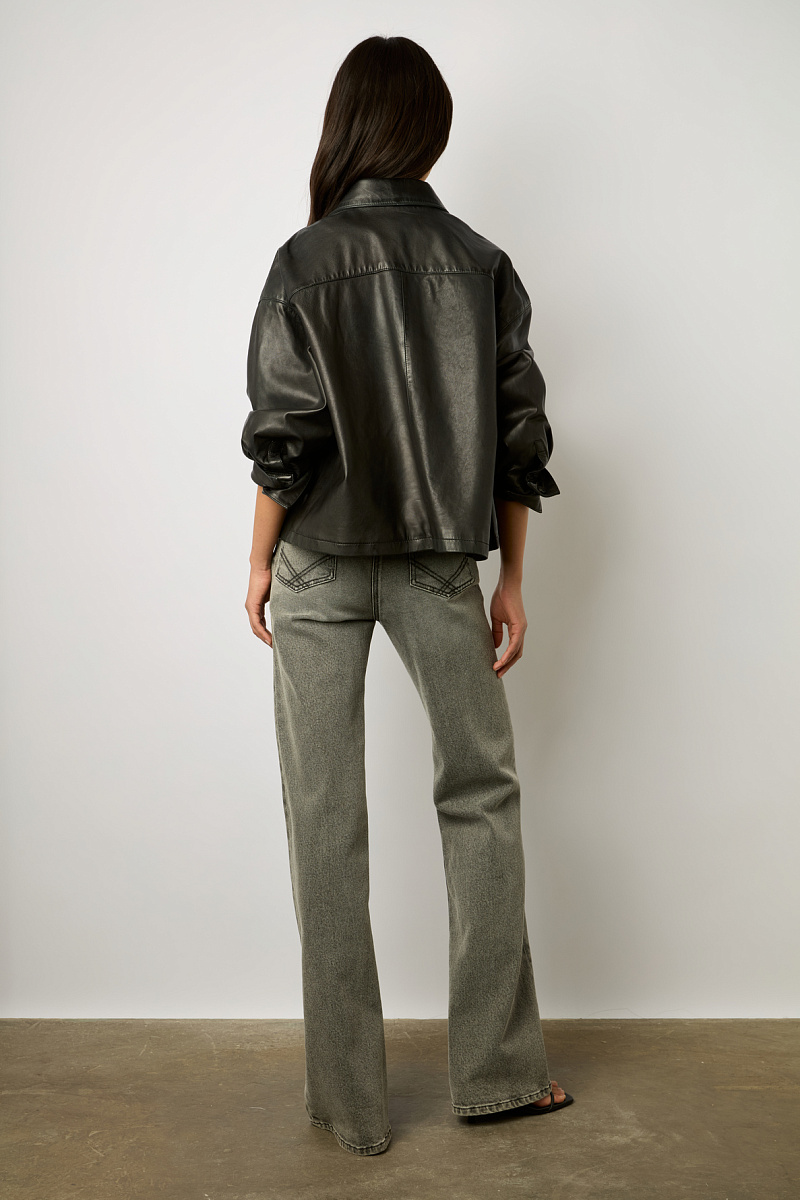 NICOLE - Верхняя рубашка из кожи с эффектом винтаж