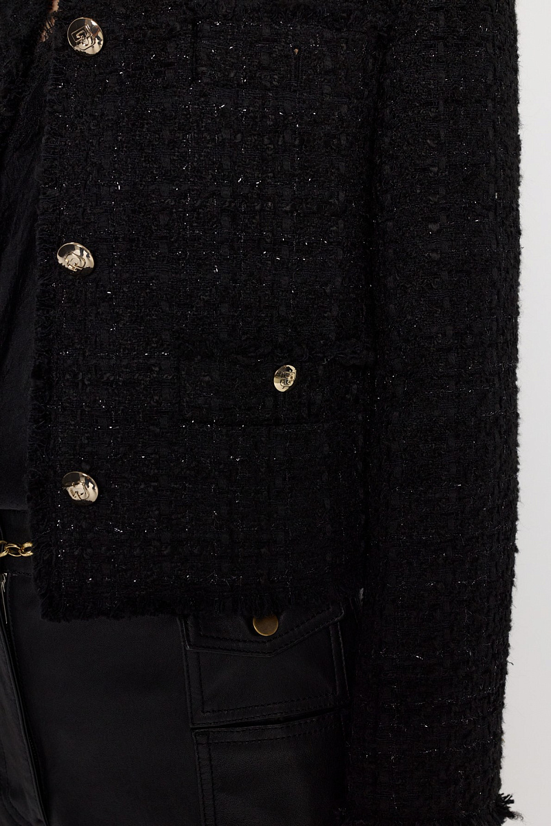 NESSA - Жакет из однотонного твида с люрексом