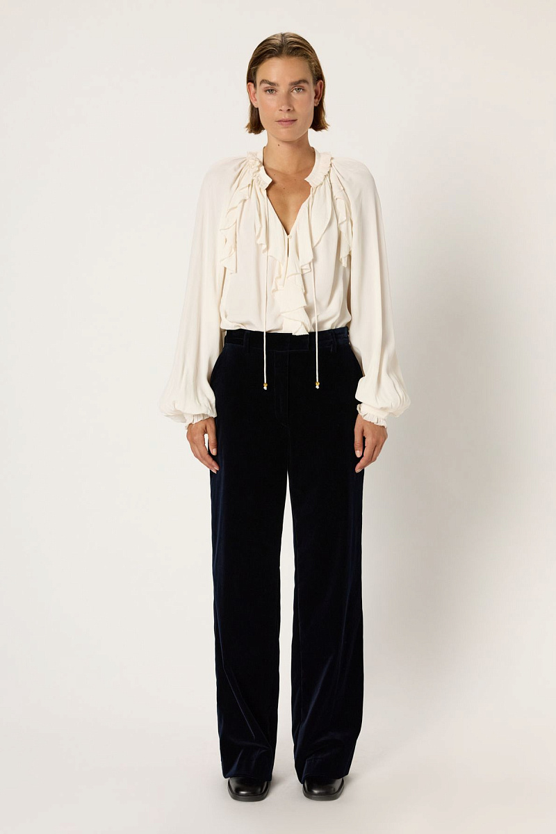 CLOTILDE - Костюмные брюки из бархатной ткани