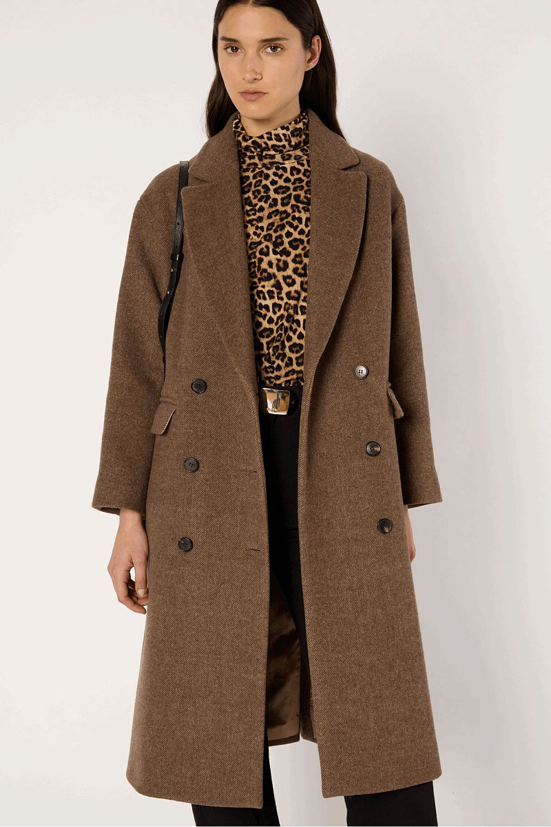 MADY - Двубортное классическое пальто с шерстью