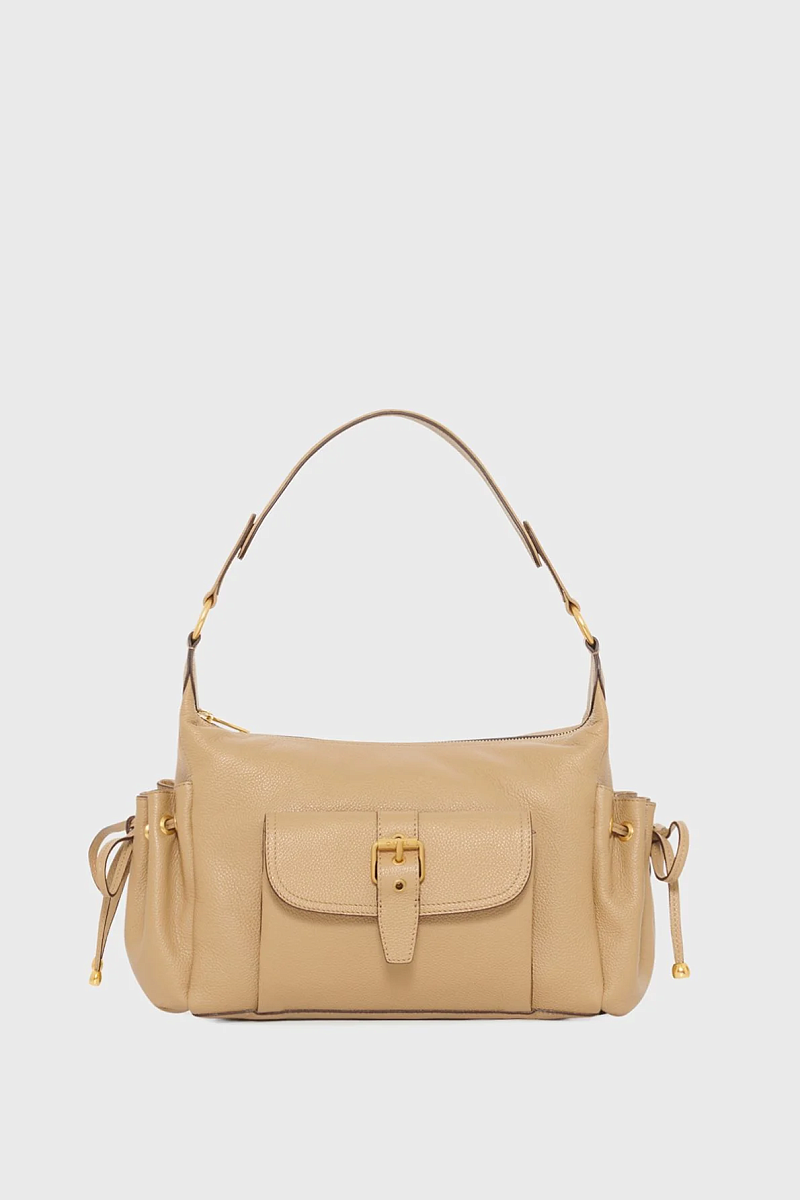 LE EMA - Кожаная сумка-хобо с карманами