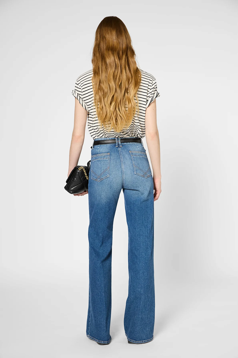 ANNA - Расклешенные джинсы из необработанного денима