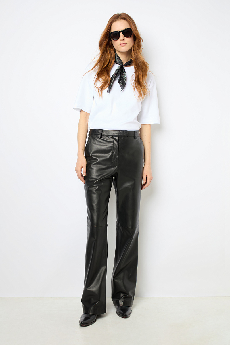 NOOR - Брюки прямого кроя из кожи