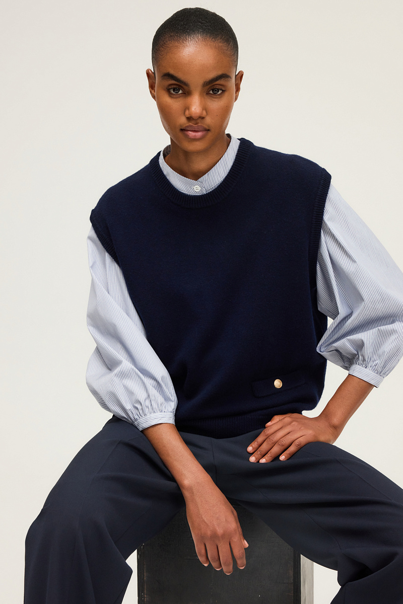 ERMINIA - Трикотажный жилет из 100% шерсти