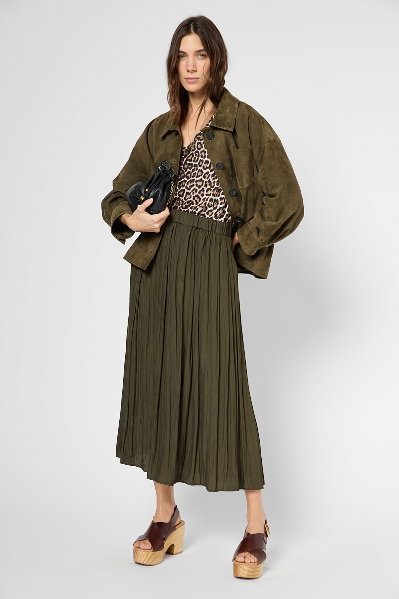 VANINA - Плиссированная юбка из сатина