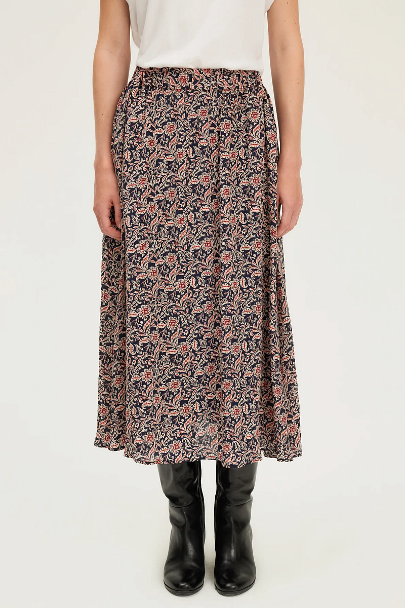 BIJOU - Юбка-миди с растительным принтом
