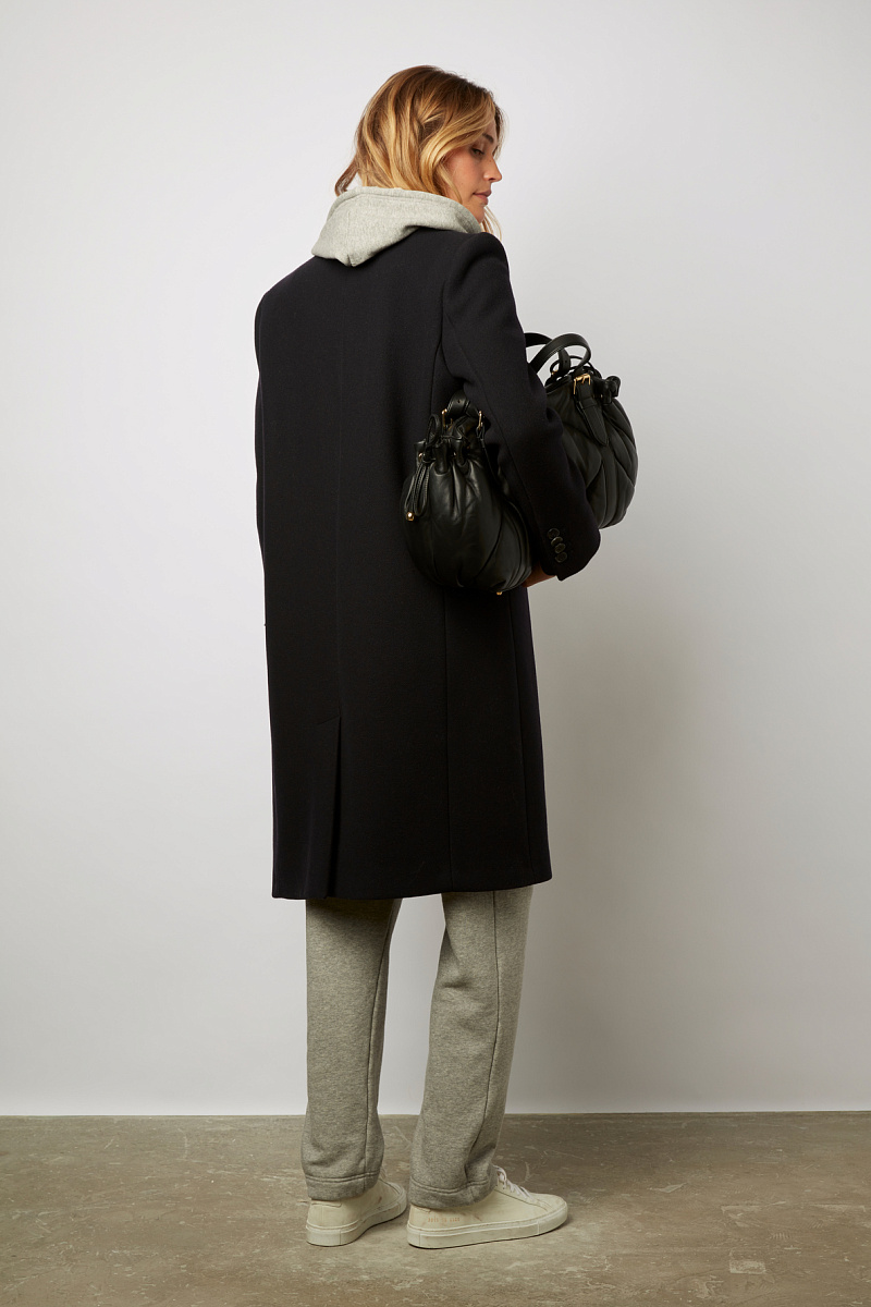 SAM - Пальто прямого кроя средней длины из натуральной шерсти