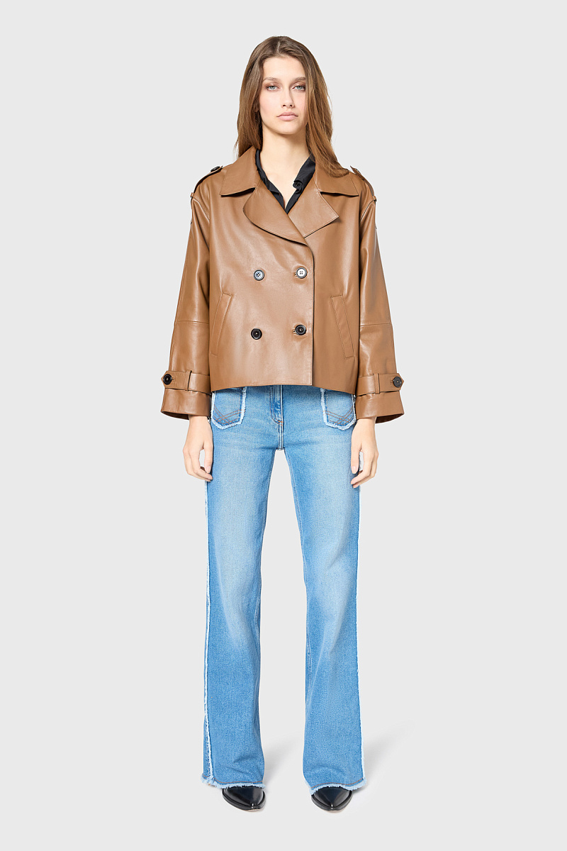 RACHEL - Двубортная кожаная куртка
