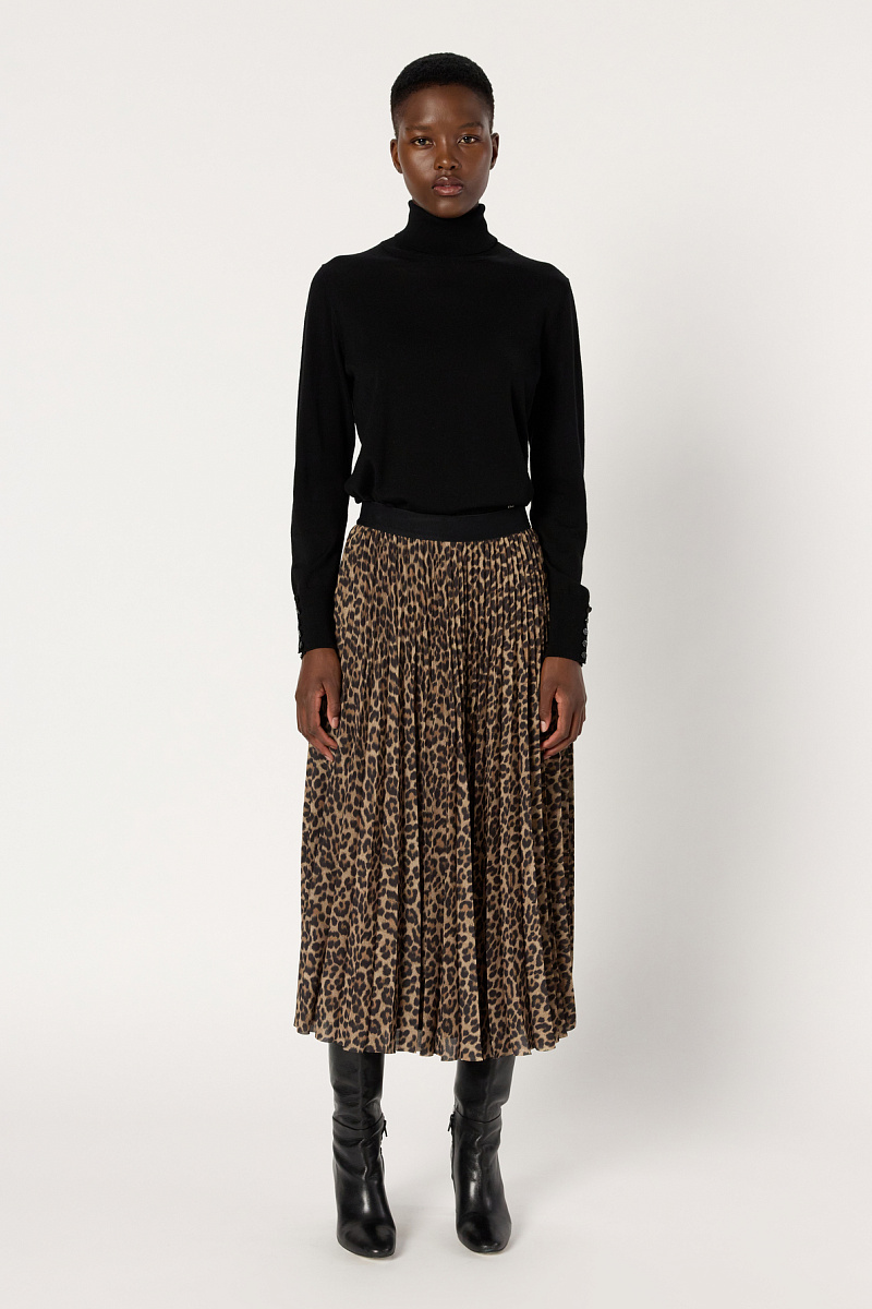 BABETTE - Плиссированная юбка с леопардовым принтом