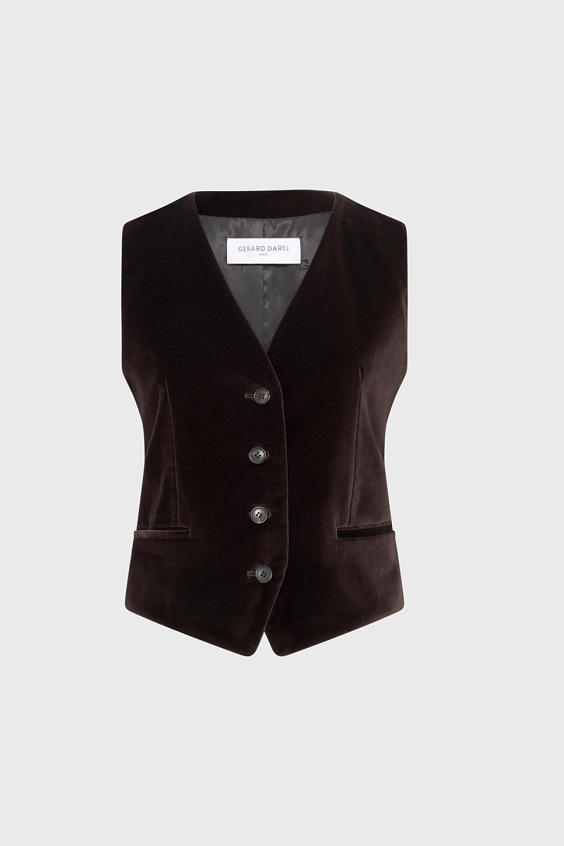 NAIS - Костюмный жилет из бархатной ткани