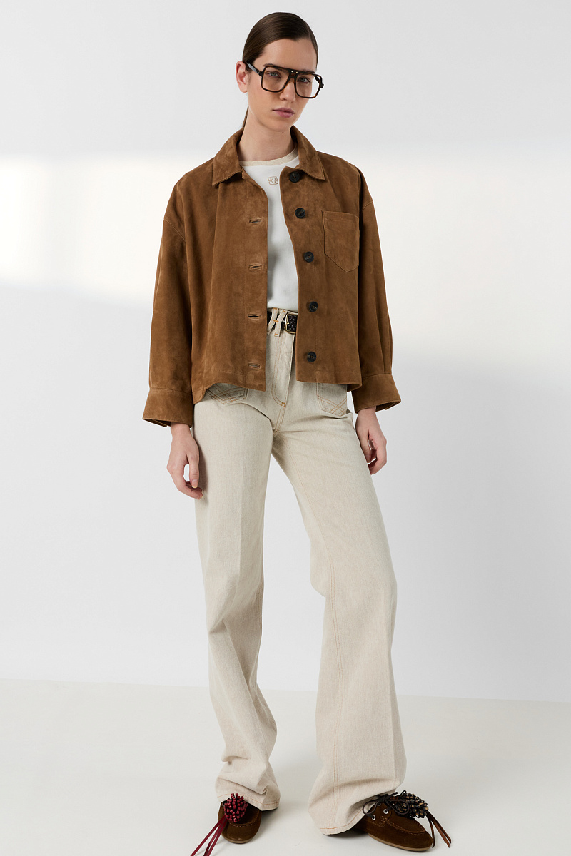 TANAEL - Куртка из замши рубашечного кроя