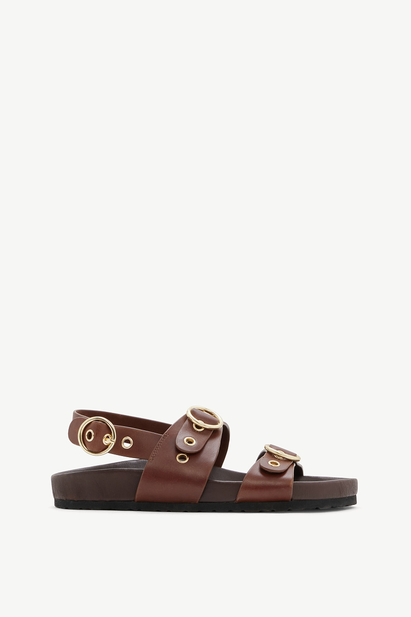 LIANA - Сандалии на плоской подошве из гладкой кожи