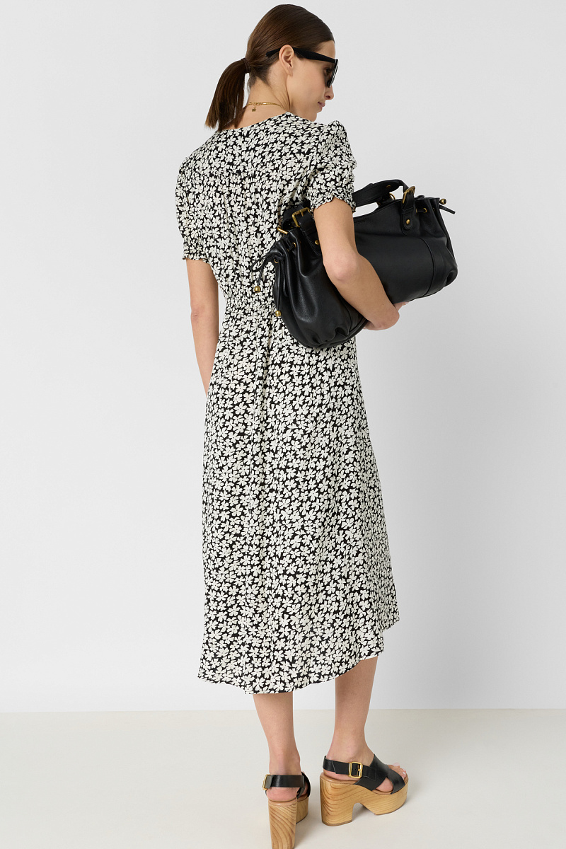 ROSI - Черное платье макси с цветочным принтом