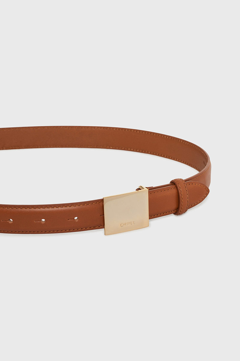 LE MINI JUDE - Фирменный ремень из кожи с прямоугольной пряжкой